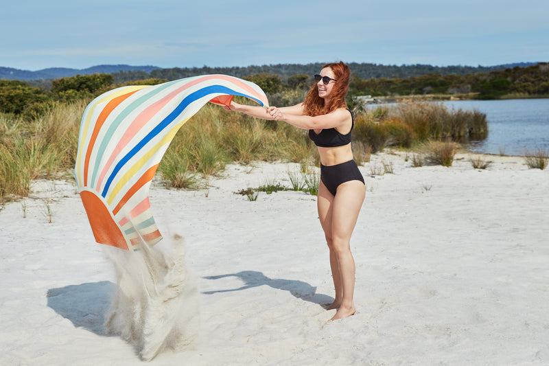Recycled Beach Towel Made from Plastic Bottles | Rise and Shine (Australia)