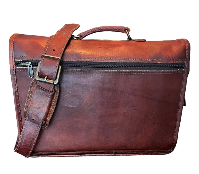 NEW! Moroccan Leather Men’s Messenger Bag (Morocco)