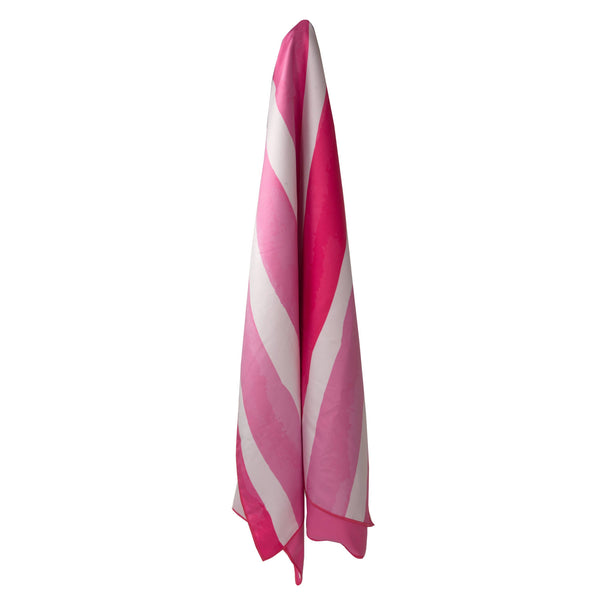 Quick Dry Beach Towel | Candy Pink Stripes (Canada)
