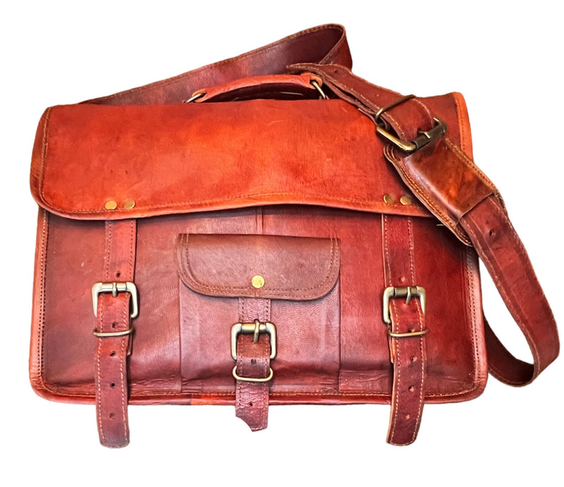NEW! Moroccan Leather Men’s Messenger Bag (Morocco)