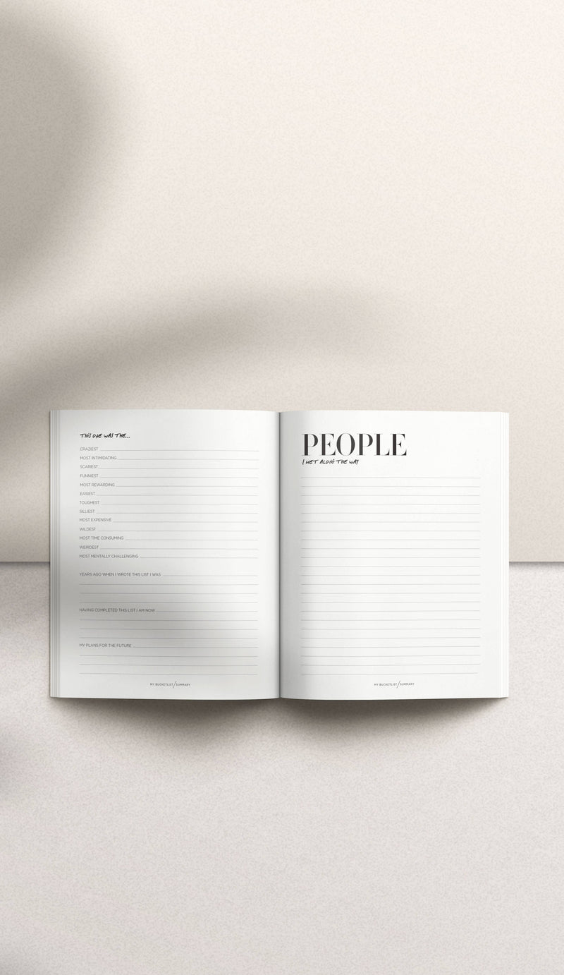 My Bucket List Oat Journal/Diary: Beige