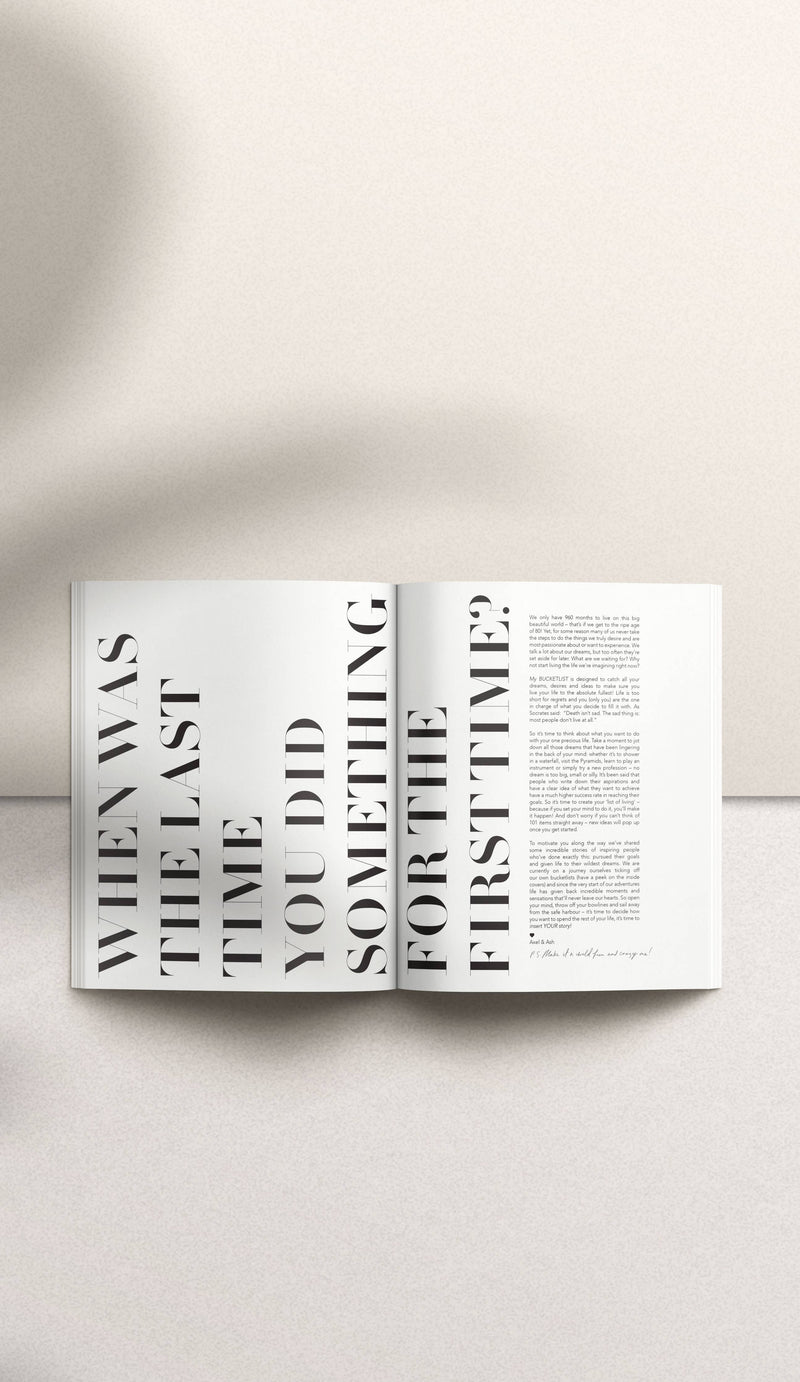 My Bucket List Oat Journal/Diary: Beige