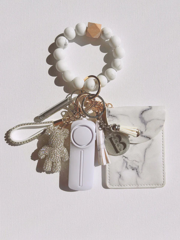 Personal Safety Keychain Set White