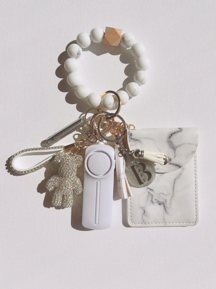 Personal Safety Keychain Set White