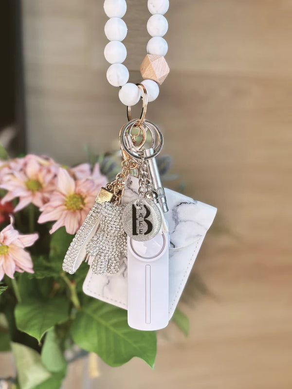Personal Safety Keychain Set White