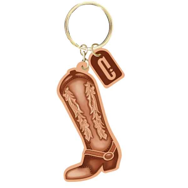 CCMA LEATHER KEYCHAIN GOLD