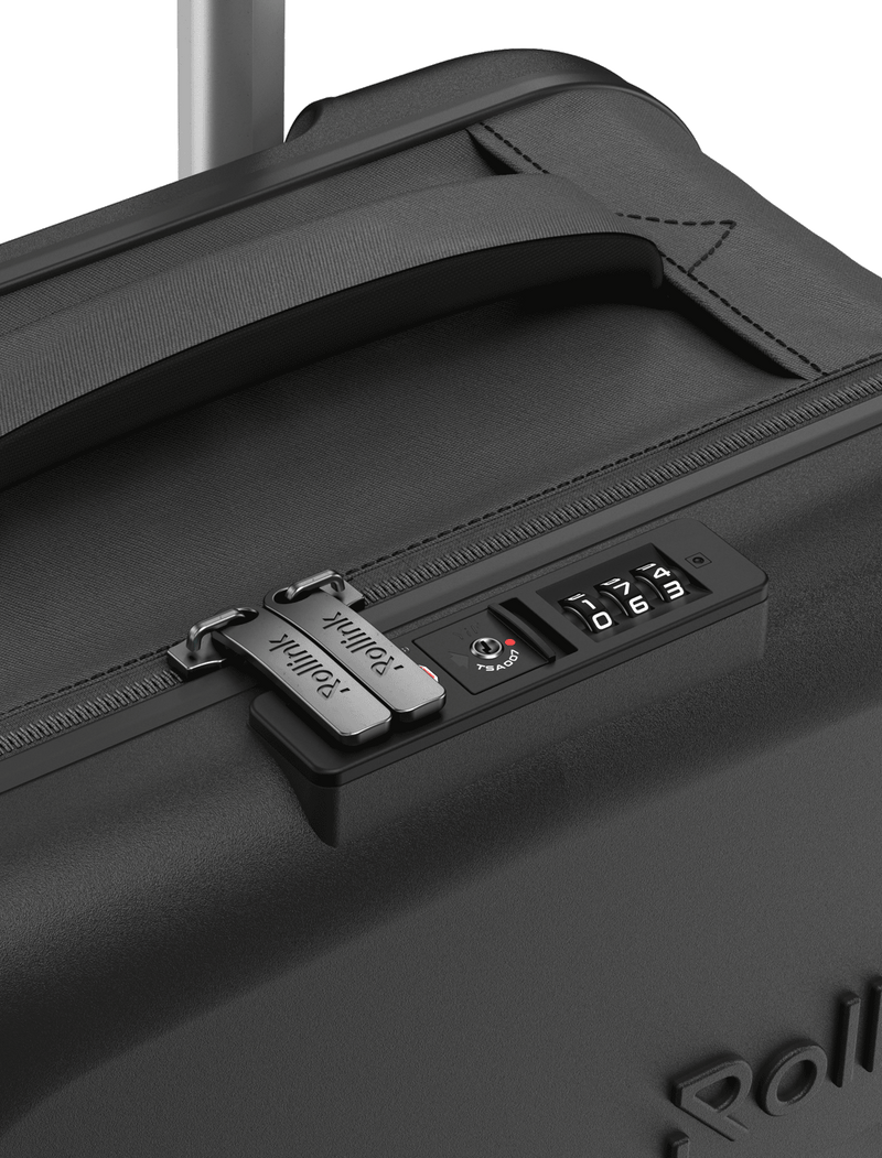 rollink suitcase black zips