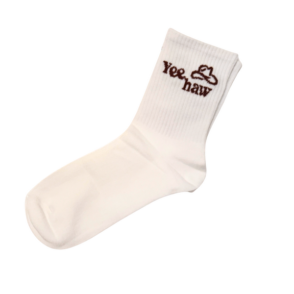 CCMA YEEHAW SOCK WHITE