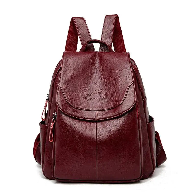 Women's Vintage Leather Backpack