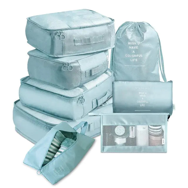 8Pcs/set Large Capacity Travel Organizer Kit