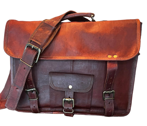 NEW! Moroccan Leather Men’s Messenger Bag (Morocco)