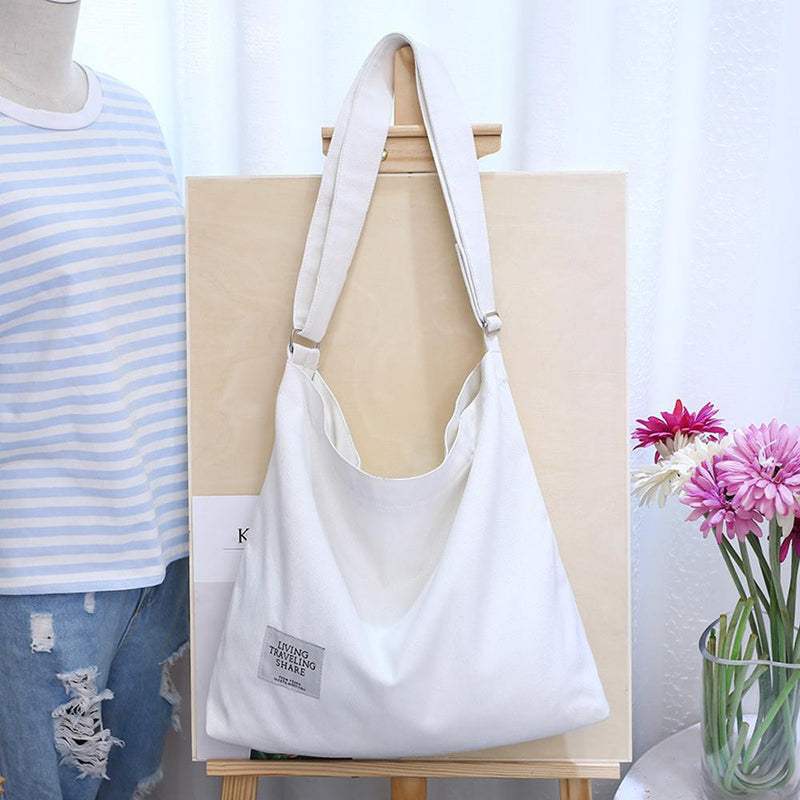 Canvas Bag for Women with Large Size Shoulder Bag Crossbody Handbag