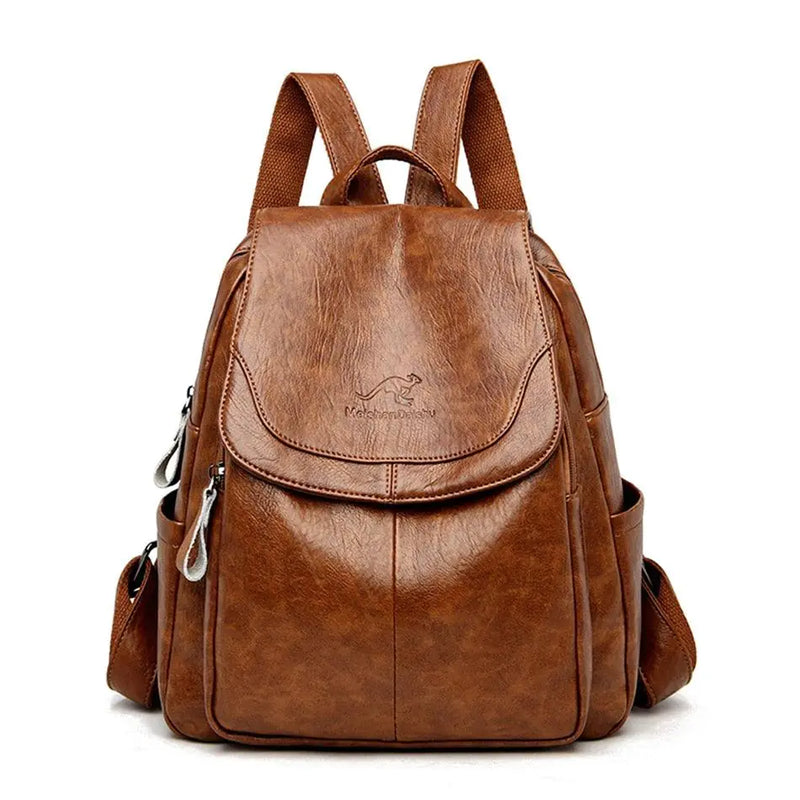Women's Vintage Leather Backpack