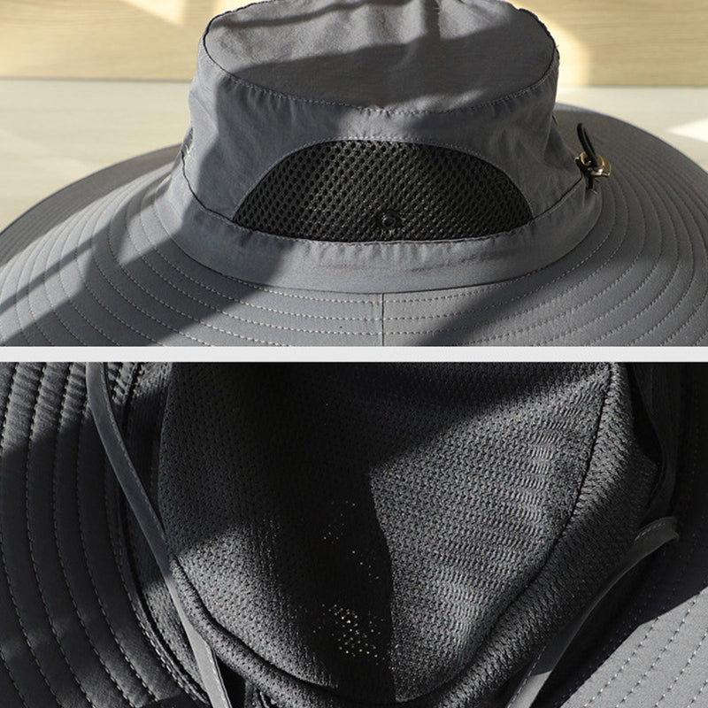 Mens Wide Brim Sun Hat - Sun Protection / Waterproof