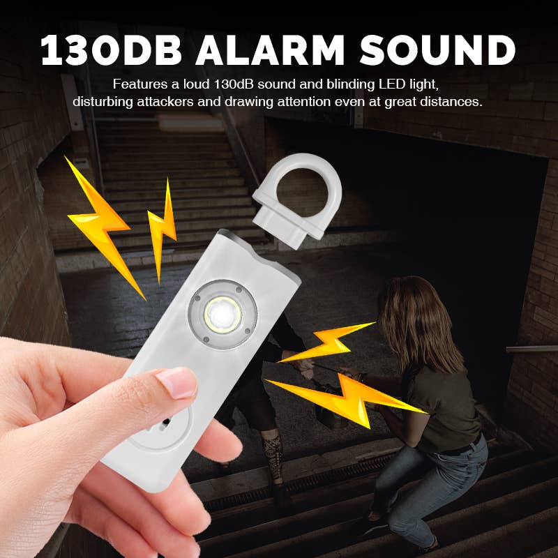 Tracking safety alarm | Apple find my | 130DB safety alarm: White