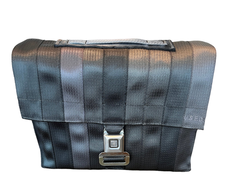 Upcycled Seatbelt Laptop Bag 13" | Black (Canada)