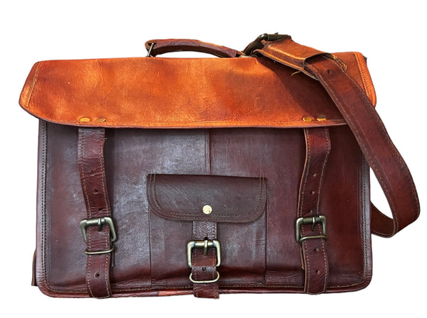 NEW! Moroccan Leather Men’s Messenger Bag (Morocco)