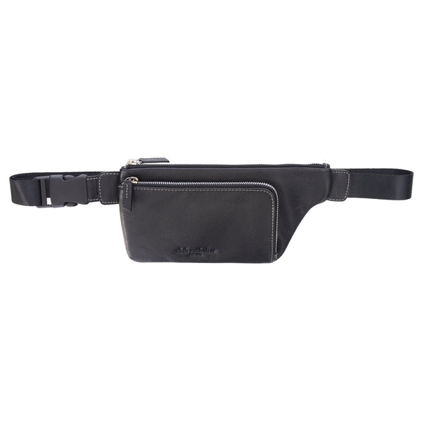 Supple Genuine Leather Zipper Belt Bag / Card Holder (Canada)