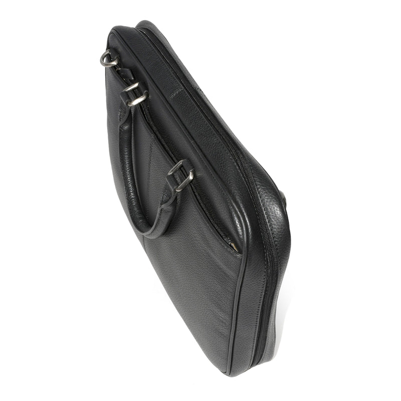Slim & Open Flap Men's Leather Briefcase | (Canada)