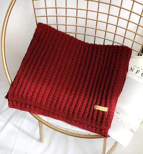 Knit Wool Blend Scarf