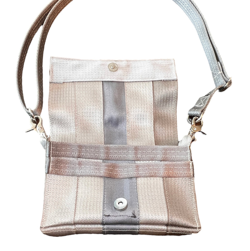 Upcycled Seatbelts Crossbody / Hip Bag | Beige Grey (Canada)