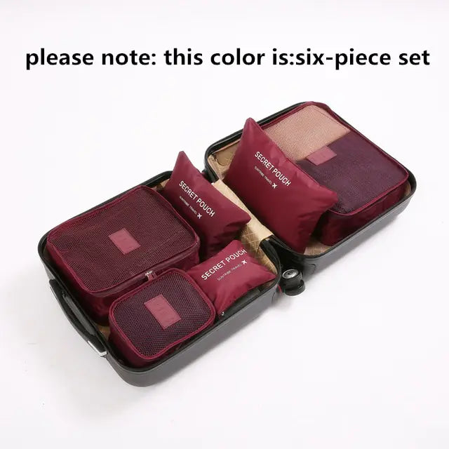 8Pcs/set Large Capacity Travel Organizer Kit