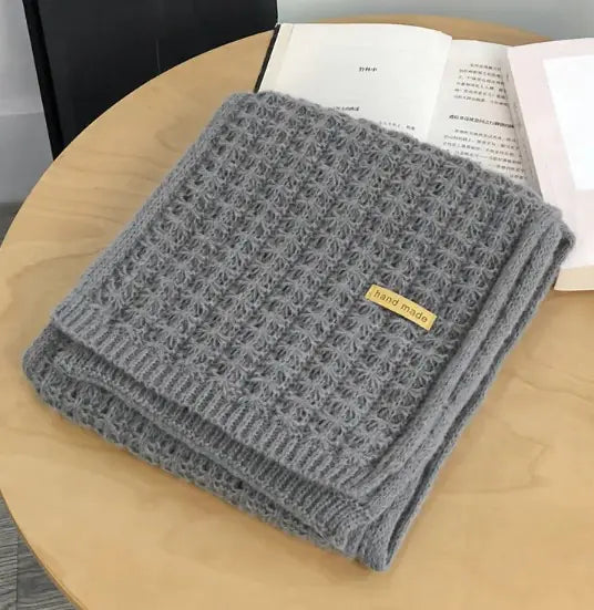 Knit Wool Blend Scarf