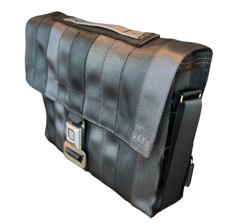 Upcycled Seatbelt Laptop Bag 13" | Black (Canada)