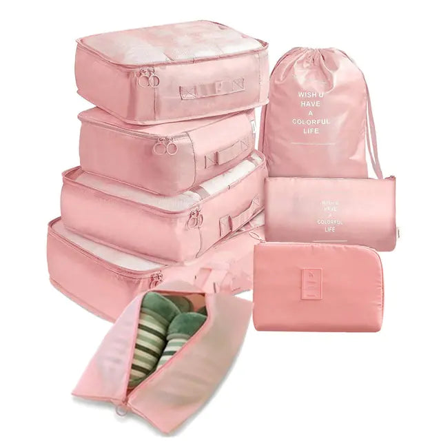8Pcs/set Large Capacity Travel Organizer Kit