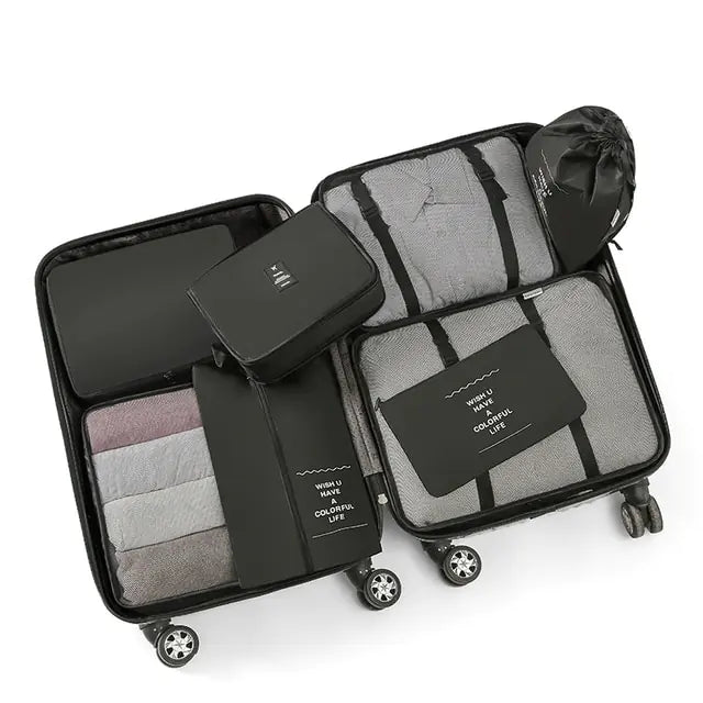 8Pcs/set Large Capacity Travel Organizer Kit
