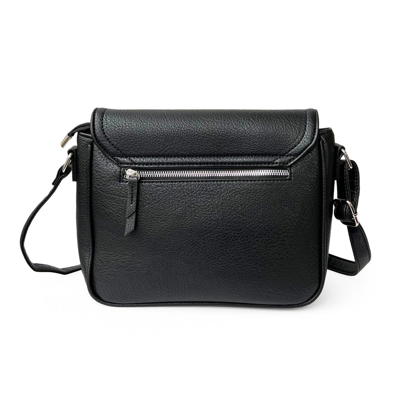 Faux Leather Crossbody Bag with Front Flap (Canada)