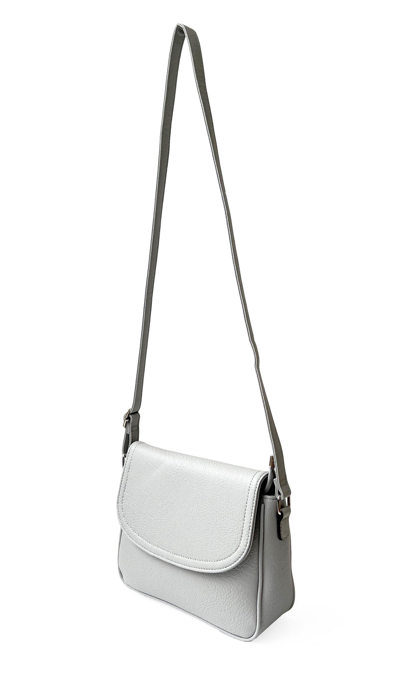 Faux Leather Crossbody Bag with Front Flap (Canada)