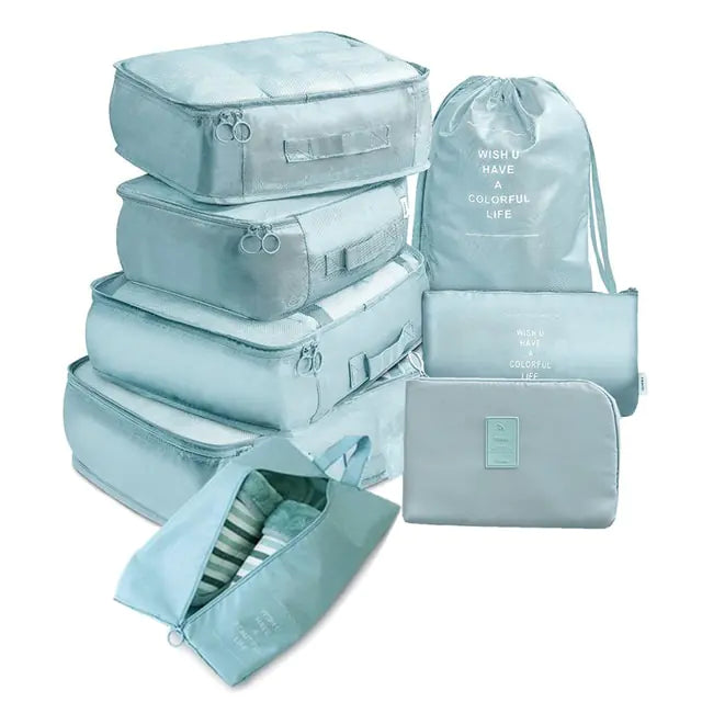 8Pcs/set Large Capacity Travel Organizer Kit
