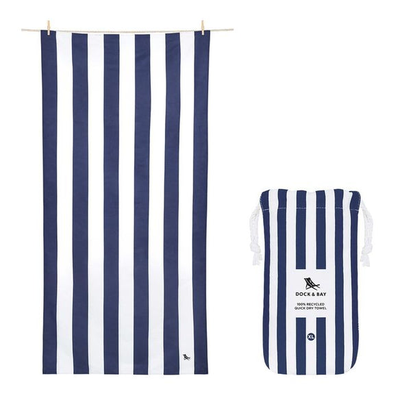 Recycled Beach Towel Made From Plastic Bottles | Navy (Australia)