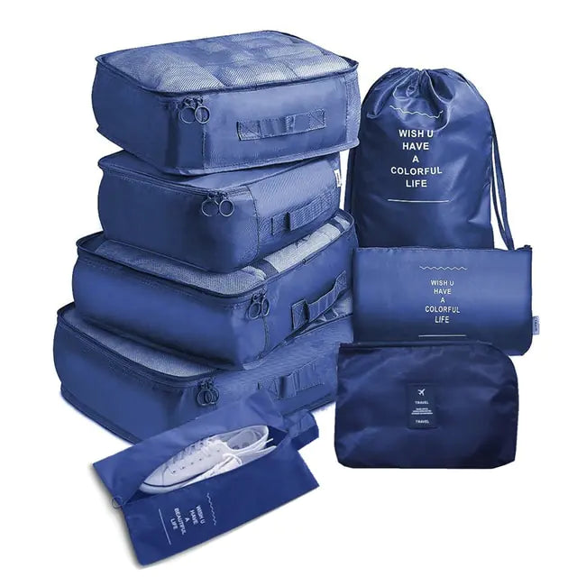 8Pcs/set Large Capacity Travel Organizer Kit
