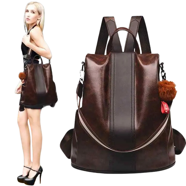 Multi Function 3 Way Leather Backpack Petite