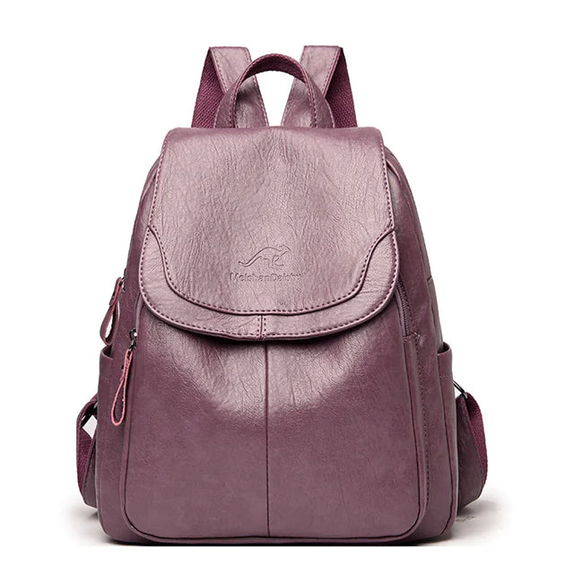 Women's Vintage Leather Backpack