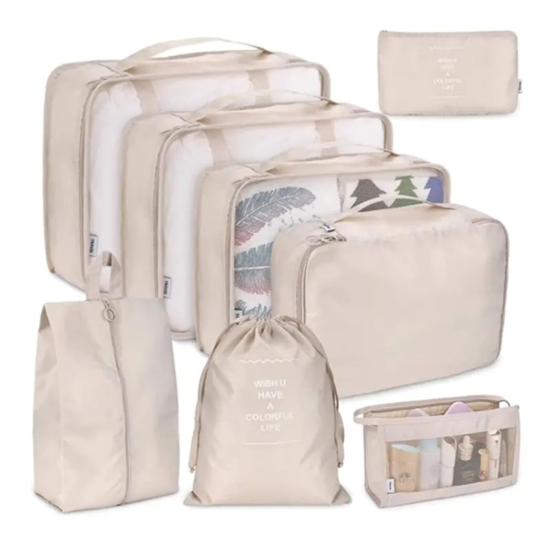 8Pcs/set Large Capacity Travel Organizer Kit