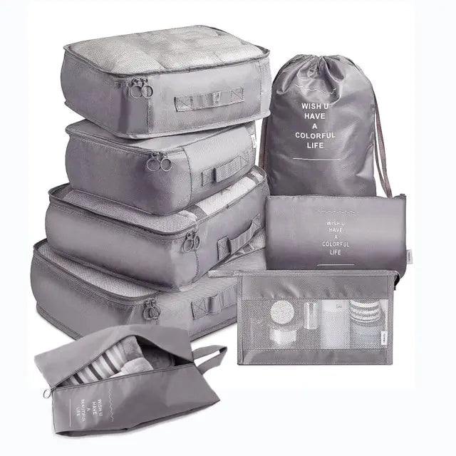 8Pcs/set Large Capacity Travel Organizer Kit