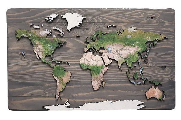 Geo Optik World Pin Map 24 x 14 