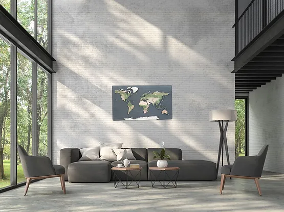 Geo Optik World Pin Map 48" x 27" 