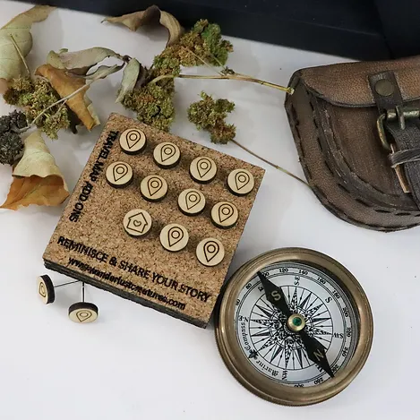 Geo Optik wood and cork world map