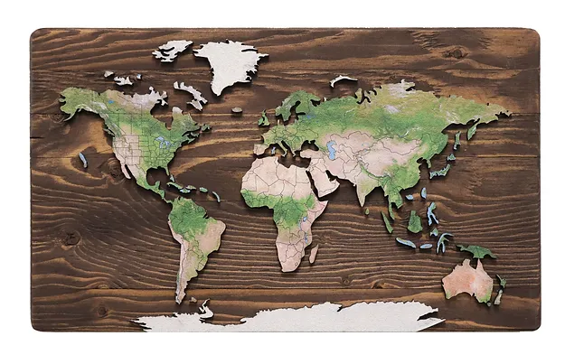 Geo Optik World Pin Map 48" x 27" 