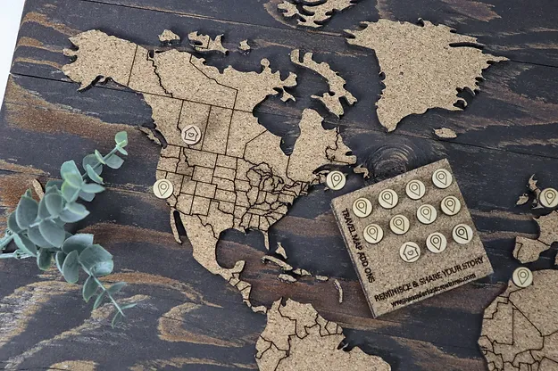 Espresso World Pin Map 24 x 14