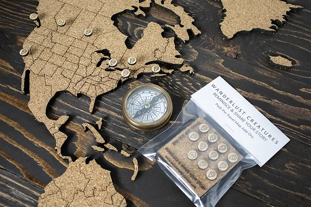 Espresso World Pin Map 48" x 27"