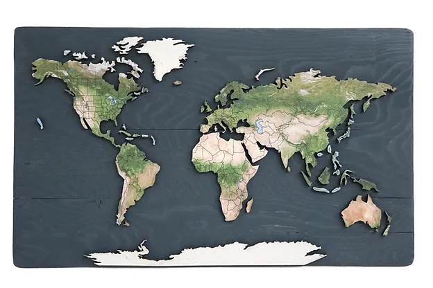 Geo Optik World Pin Map 24 x 14 