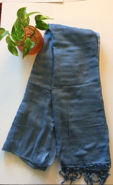Women's Handloom Scarf- Blue (Canada)
