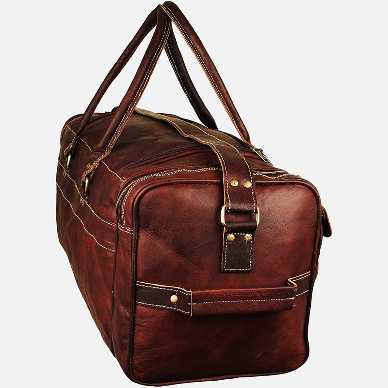 Men's Leather Weekend Travel Duffel Bag | India