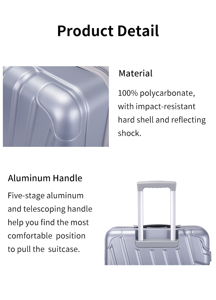Hardside Luggage Sets 3Pc with TSA Lock