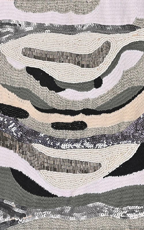 Hand Beaded & Sustainably Made Metallic Sands Tote | India